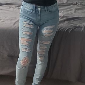 Light blue distressed Jeans by mudd